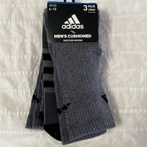 Adidas Men’s Cushioned three crew pair size 6-12